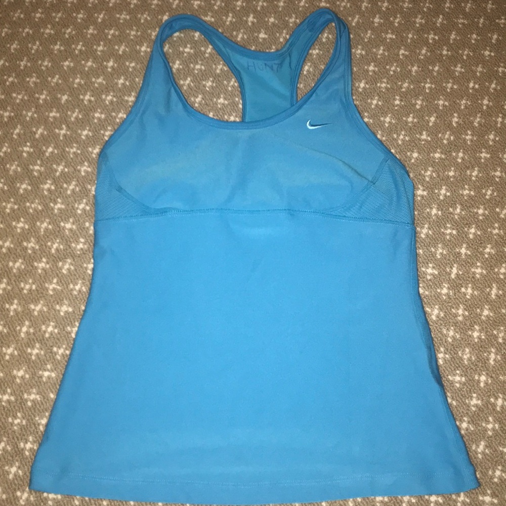 Blue Nike FITDRY top
